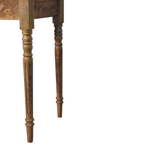 Oak-ish Turned Leg Writing Desk | Solid Wood Study Table
