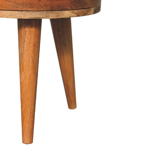 Odyssey Oak-Inspired Tripod Bedside | Solid Mango Wood | Tripod Leg Design