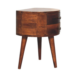Odyssey Tripod Bedside | Solid Mango Wood | Natural Wood Finish | Tripod Leg Design