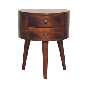 Odyssey Tripod Bedside | Solid Mango Wood | Natural Wood Finish | Tripod Leg Design