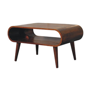 Open Chestnut Coffee Table | Solid Mango Wood | Open Storage Design