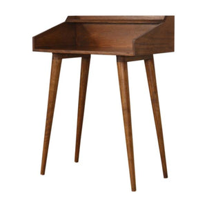 Open Chestnut Writing Desk | Solid Mango Wood | Nordic Style | Open Shelf