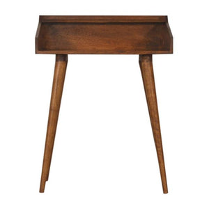 Open Chestnut Writing Desk | Solid Mango Wood | Nordic Style | Open Shelf