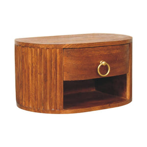 Oval Wall Nightstand | Soft Curves | Space-Saving Bedroom Furniture