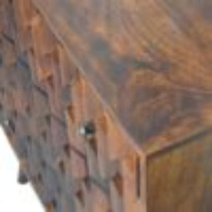 Pineapple Carved Chest | Chestnut Finish | Decorative Storage