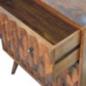Pineapple Carved Chest | Chestnut Finish | Decorative Storage