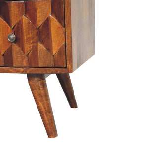 Pineapple Carved Chest | Chestnut Finish | Decorative Storage