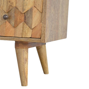 Pineapple Carved Mango Wood Chest | 3 Drawers | Nordic Legs