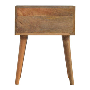 Pink Floral Mango Wood Bedside Table | 2 Drawers | Nordic Legs