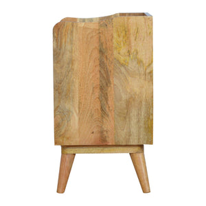 Pink Gradient Bedside Table | 3 Drawers | Solid Mango Wood