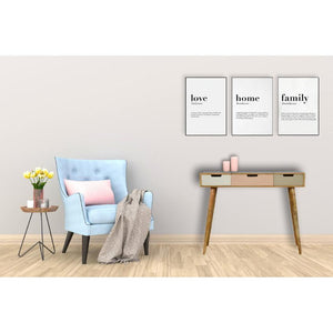 Pink Gradient Dressing Table | 3 Drawers | Solid Mango Wood