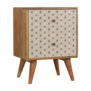 Prima 2 Drawer Bedside Table | Solid Mango Wood | Compact Bedroom Storage