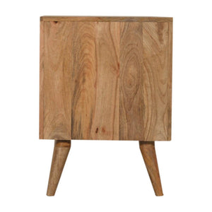 Prima 2 Drawer Bedside Table | Solid Mango Wood | Compact Bedroom Storage