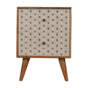 Prima 2 Drawer Bedside Table | Solid Mango Wood | Compact Bedroom Storage