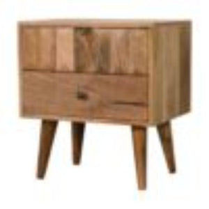 Prism Bedside Table | Oak-Inspired Finish | Geometric Bedroom Storage