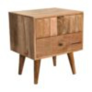 Prism Bedside Table | Oak-Inspired Finish | Geometric Bedroom Storage
