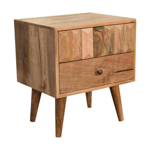Prism Bedside Table | Oak-Inspired Finish | Geometric Bedroom Storage