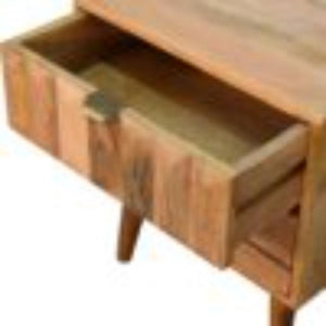 Prism Bedside Table | Oak-Inspired Finish | Geometric Bedroom Storage