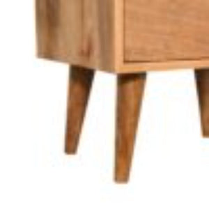 Prism Bedside Table | Oak-Inspired Finish | Geometric Bedroom Storage