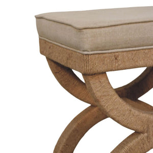 Rattan Arch Bench | Natural Texture | Relaxed Statement Seating