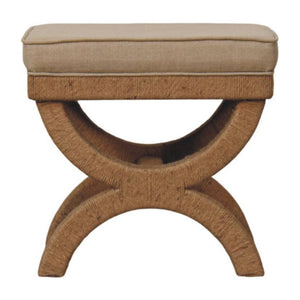 Rattan Arch Bench | Natural Texture | Relaxed Statement Seating