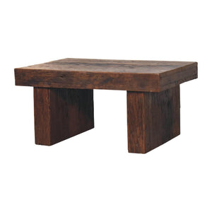 Reclaimed Cube Coffee Table | Reclaimed Teak, Oak & Pine | Natural Finish | Rustic Living Room Table