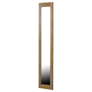 Rectangular Wooden Mirror | Natural Frame | Versatile Wall Accent