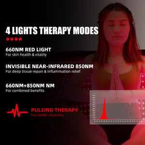 Red & Infrared LED Light Therapy Mat | Portable Full Body Pad | 660nm & 850nm | Dual Wavelength | 160×60cm