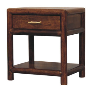 Regency Bedside Table | Solid Mango Wood | Chestnut Finish | 1 Drawer
