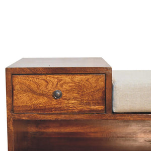 Retreat Shoe Bench | Solid Mango Wood | Chestnut Finish