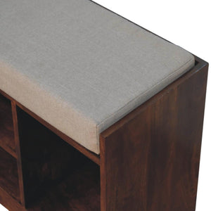 Retreat Shoe Bench | Solid Mango Wood | Chestnut Finish