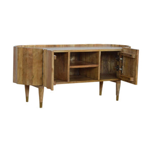 Ridged Media Unit | Textured Front | Contemporary TV Storage Cabinet
