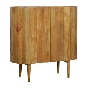 Ridged Storage Cabinet | Textured Front | Contemporary Accent Furniture