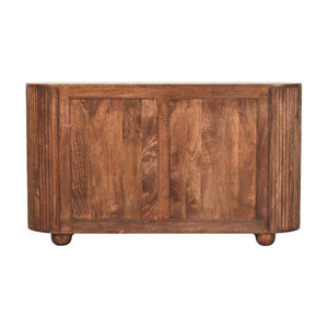 Ridgefront Chest of Drawers | Solid Mango Wood | Roasted Almond Finish | 6 Drawer Storage Dresser