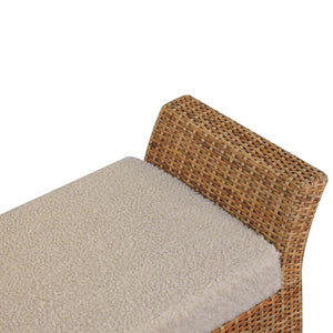 Riviera Woven Bench | Solid Wood Frame | Natural Bedroom Seating