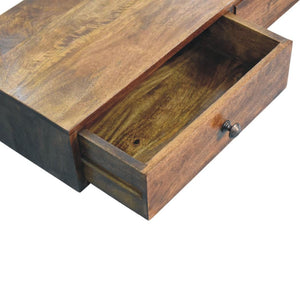 Roasted Almond Slim Console Table | Narrow Hallway Furniture