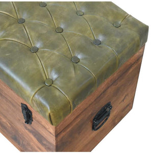 Roasted Almond Storage Trunk Bench | Warm-Toned Seating & Storage