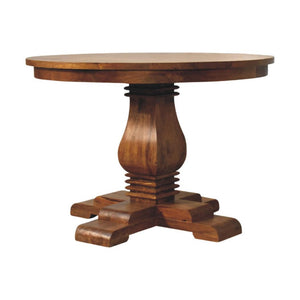 Round Pedestal Dining Table | Central Base | Sculptural Dining Design