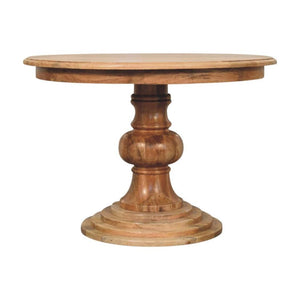 Round Turned Dining Table | Sculptural Pedestal Style | Timeless Design