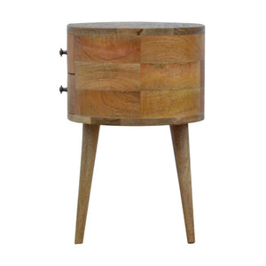 Rounded Bedside Table | Soft-Edge Design | Compact Bedroom Storage
