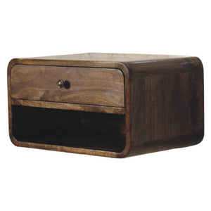 Rounded Edge 1 Drawer Bedside | Solid Wood Nightstand