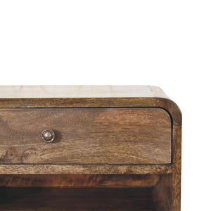 Rounded Edge 1 Drawer Bedside | Solid Wood Nightstand