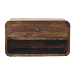 Rounded Edge 1 Drawer Bedside | Solid Wood Nightstand