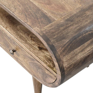 Rounded Edge 2 Drawer Media Unit | Solid Wood TV Stand