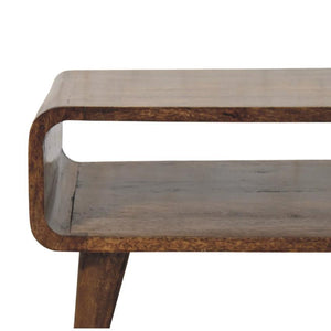 Rounded Edge Coffee Table | Solid Wood Living Room Table