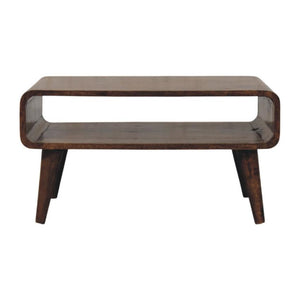 Rounded Edge Coffee Table | Solid Wood Living Room Table
