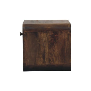 Rounded One Drawer Nightstand | Solid Wood Bedside Table