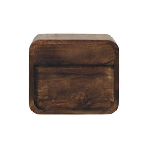 Rounded One Drawer Nightstand | Solid Wood Bedside Table