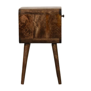 Rounded Open Shelf Bedside | Solid Wood Nightstand