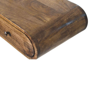 Rounded Wall-Mounted Console | 2 Drawer Floating Storage